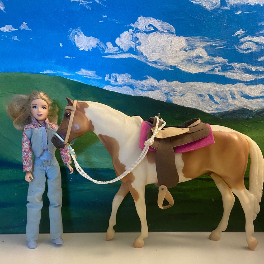 BREYER horse and rider (western)